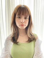 マグノリア オモテサンドウ(MAGNOLiA Omotesando)&nbsp;毛先のハネ感が可愛いニュアンスミディ・・・HINATA