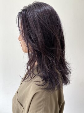 フォーク FOLK 【FOLK】長め前髪 ミックス巻き ダークパープル ヴァイオレット