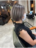 バレイヤージュ、ココアベージュ、ハイライト、グレージュカラー