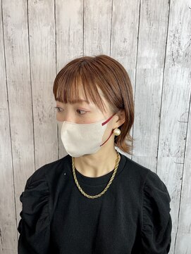 ビューティドレッセヤマノ 池袋パルコ(Beauty Dresse YAMANO) 【レイヤーボブ】【外ハネ】【池袋】オレンジベージュカラー