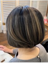 ヘアーアンドメイク グルック(hair&make Gluck)&nbsp;エアタッチバレイヤージュxベージュ