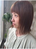外ハネボブ/ニュアンスカラー/大人ガーリー/ことりベージュ/水戸