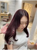 ブリーチなしでできるカシスレッド