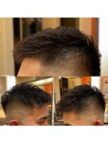 銀座マツナガ 浅草店&nbsp;スキンフェードフォワードアイロンパーマ刈り上げショート