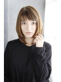 ワンレンボブルフ小顔ネビージュブリーチ縮毛矯正黒髪質改善/106