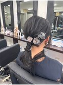 結婚式ヘアアレンジモテ髪ローポニー