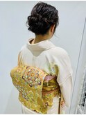訪問着に似合うヘアセット！美由紀