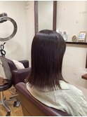 ボリュームダウン ペタっとセミロング