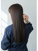 髪質改善ニュアンスカラーツヤ髪スタイルセンターパート