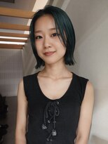 ルアウハク 梅田(LUAU Haku)&nbsp;【LUAU Haku Osaka 中村】ペリドットグリーンボブ