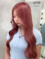 ベレーザ 渋谷(BELEZA) 15961ブリーチ&ダブルカラーローズブラウンダークレッドロング