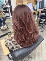 ウル(ulu)&nbsp;名東区　ピンクベージュカラー　透明感カラー　レイヤー