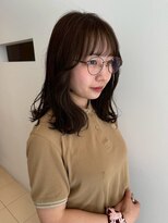 Folk Lore【フォークロア】己斐店 ミディアムオリーブ系カラー/切りっぱなし/ワンレングス