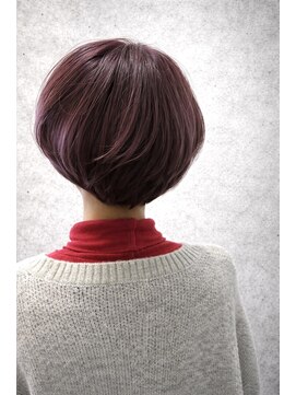 テラ(terra) 透明感ラベンダーピンク×コンパクトマッシュショートボブ