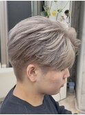 フェザーショートフェザーパーマセンターパート熊本メンズカット
