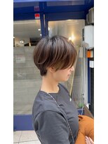 ティーヘア トナリ(t.hair tonari)&nbsp;大人可愛い丸みショート/似合わせバング/透明感ヘアカラー