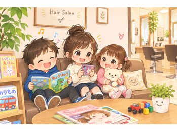 アンティム ヘアーデザイン(antime hair design)の写真/子供好きなスタッフがお迎え！安心してご来店できる環境でママもリフレッシュ◎