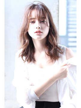 ガランテ(Galante) シースルー前髪可愛いナチュラルウェーブヘアミディアムレイヤー