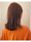 ぱつっとカットとオレンジベージュ