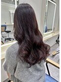 【お客様スタイル】ダークカラー ピンク バイオレットヘアカラー