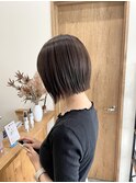切りっぱなしボブ×アッシュグレー