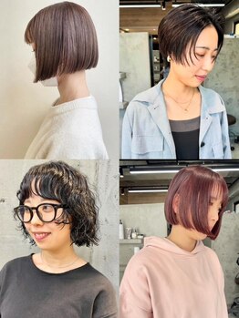ビジュ(bijou)の写真/デザイン性の高い似合わせカット、持ちの良いショートやボブのスタイルが得意です◎