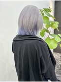 韓国風《シルバーブルー》ハイトーン/ケアブリーチ/ダブルカラー