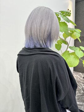 チュダック(ChuDuck) 韓国風《シルバーブルー》ハイトーン/ケアブリーチ/ダブルカラー