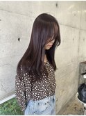ワインレッド×レイヤーカット