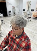 シャドウパーマ　メンズマッシュ刈り上げあり