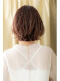 ■マロンベージュ大人美人外ハネボブウルフカット37越谷30代40代