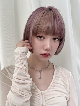 バイオレット 表参道店(Violet) ワンブリーチ大人気淡いピンクカラー