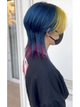 グラスペディア(graspedia) デザインカラー/ハイトーン/ウルフカット/個性的/ビビッドカラー