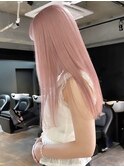 くびれヘア/アプリコットオレンジ/夏のヘアアレンジ/梅田
