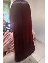ヘア&エステ ヒロイン 西武池袋店&nbsp;ボルドーカラーストレート。