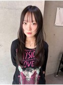 ハッシュカット/ロングレイヤー/韓国風ヘア/顔周りカット
