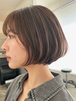 ボンドヘアステージ 良福寺店(BOND hair stage) 大人可愛い丸みボブ|アッシュベージュでつくる柔らかスタイル
