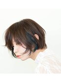 【NiL】グラデーションカラーショート　×　ブルーアッシュ