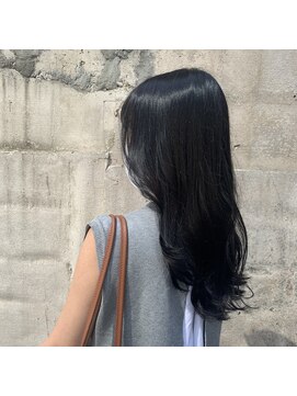 シェノン 西梅田(CHAINON) 前髪/グレーベージュ/アッシュカラー/黒髪/暗髪/レイヤーロング