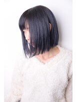 アグ ヘアー カイラ 白河店(Agu hair kaila) 【st. 大森】ブルーブラック × 切りっぱなしボブ♪♪