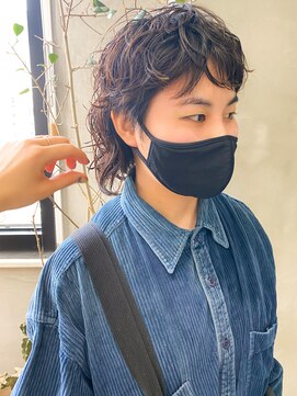 テトヘアー(teto hair) パーマ個性的ウルフくるくるウルフヘアボーイッシュマニッシュ