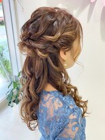 ブリエ(briller)&nbsp;MAMAMI/結婚式/ウェーブ/ハーフアップ