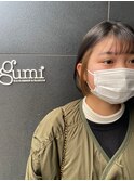 *gumi*インナーカラー×シースルーバング
