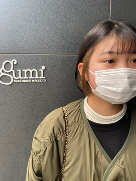 グミ(gumi) *gumi*インナーカラー×シースルーバング