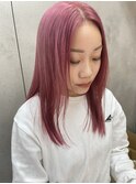 くすんだピンクカラー+フェイスレイヤー