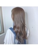 グレージュ/インナーブルー/ブリーチ
