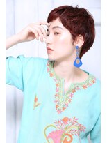 クラッチ トリートメント アンド ヘッドスパ 江坂(CLUTCH)&nbsp;大人可愛い小顔チェリーブラウン赤髪短め前髪A1