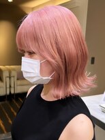 ベレーザ 渋谷(BELEZA)&nbsp;2264外国人風カラーベイビーピンクフリンジバングルーズヘアボブ
