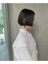 オブ ヘアー 自由が丘 ウエスト(Of HAIR WEST)&nbsp;ボブ/アッシュオリーブ/ボブパーマ/斜めバング/アースカラー