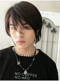斜めバングポイント！アースカラー無造作セクシーウルフB新所沢